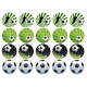 TGool4 set 20 mini discuri cupcake toppers din vafa cu mingii de fotbal D5cm